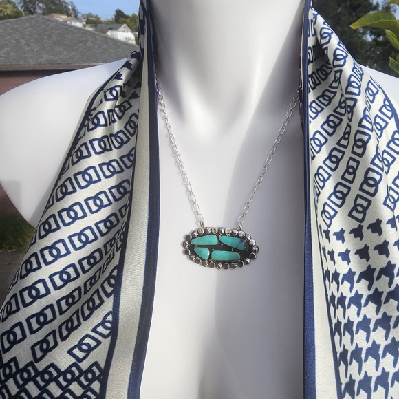 Kingman Turquoise SterlingSilver Women´s Necklace